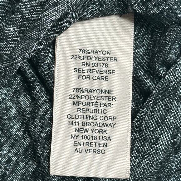 NWT Philosophy Black/Gray Shimmer Space Dye Short Sleeve Tee Womens Size Small S - Picture 6 of 8